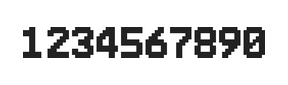 7×10数字点阵字体 ddN710BB0573