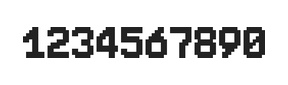 7×10数字点阵字体 ddN710BB0638