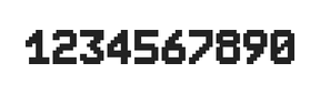 7×10数字点阵字体 ddN710BB0658
