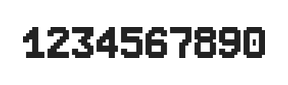 7×10数字点阵字体 ddN710BB0692