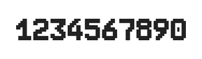 7×10数字点阵字体 ddN710BB0708