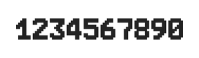 7×10数字点阵字体 ddN710BB0725