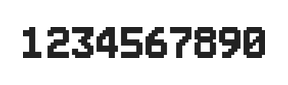 7×10数字点阵字体 ddN710BB0758