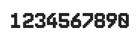 7×10数字点阵字体 ddN710BB0771