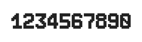 7×10数字点阵字体 ddN710BB0776