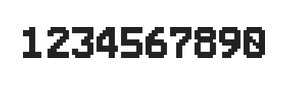 7×10数字点阵字体 ddN710BB0791