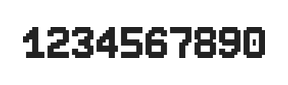 7×10数字点阵字体 ddN710BB0848