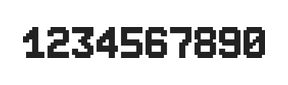 7×10数字点阵字体 ddN710BB0857