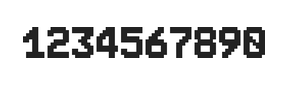 7×10数字点阵字体 ddN710BB0909