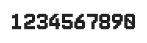 7×10数字点阵字体 ddN710BB0952