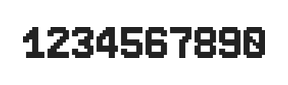 7×10数字点阵字体 ddN710BB0964