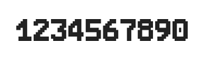 7×10数字点阵字体 ddN710BB0977