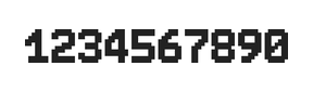7×10数字点阵字体 ddN710BB0988