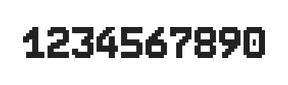 7×10数字点阵字体 ddN710BB1001