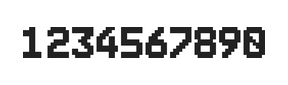7×10数字点阵字体 ddN710BB1031