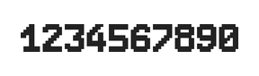 7×10数字点阵字体 ddN710BB1035