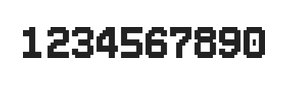 7×10数字点阵字体 ddN710BB1060
