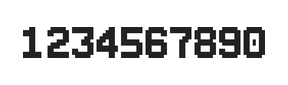 7×10数字点阵字体 ddN710BB1077