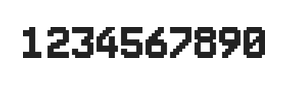 7×10数字点阵字体 ddN710BB1086