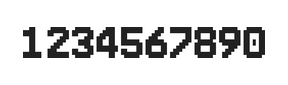 7×10数字点阵字体 ddN710BB1087