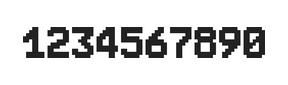 7×10数字点阵字体 ddN710BB1094