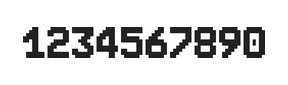 7×10数字点阵字体 ddN710BB1109