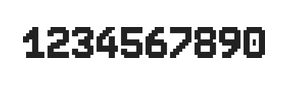 7×10数字点阵字体 ddN710BB1112