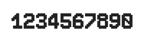 7×10数字点阵字体 ddN710BB1115