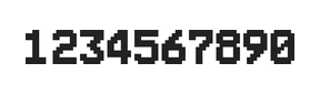 7×10数字点阵字体 ddN710BB1122