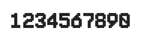 7×10数字点阵字体 ddN710BB1148