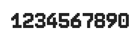 7×10数字点阵字体 ddN710BB1157