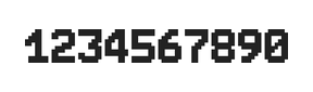 7×10数字点阵字体 ddN710BB1166