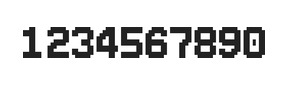 7×10数字点阵字体 ddN710BB1168