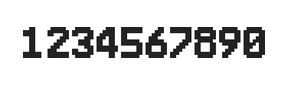 7×10数字点阵字体 ddN710BB1193