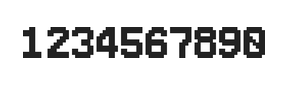 7×10数字点阵字体 ddN710BB1202