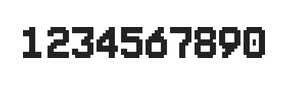 7×10数字点阵字体 ddN710BB1209