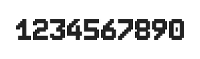 7×10数字点阵字体 ddN710BB1211
