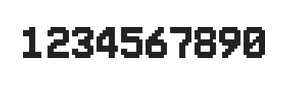 7×10数字点阵字体 ddN710BB1213