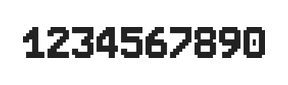 7×10数字点阵字体 ddN710BB1230