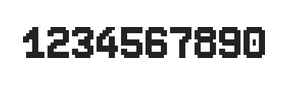 7×10数字点阵字体 ddN710BB1232