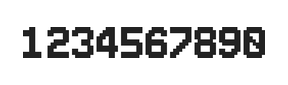 7×10数字点阵字体 ddN710BB1253