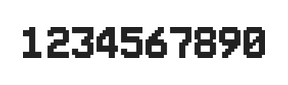 7×10数字点阵字体 ddN710BB1281