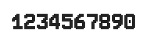 7×10数字点阵字体 ddN710BB1295