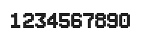 7×10数字点阵字体 ddN710BB1301