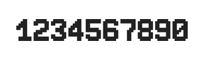 7×10数字点阵字体 ddN710BB1323