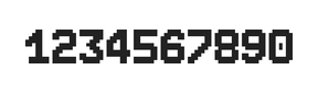 7×10数字点阵字体 ddN710BB1347