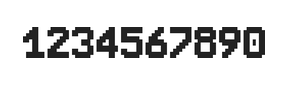 7×10数字点阵字体 ddN710BB1349