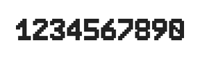 7×10数字点阵字体 ddN710BB1351