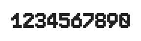 7×10数字点阵字体 ddN710BB1353