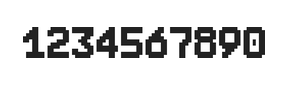 7×10数字点阵字体 ddN710BB1382
